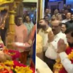 Maharashtra CM Eknath Shinde Offers Prayers at Siddhivinayak Temple in Mumbai (Watch Video)